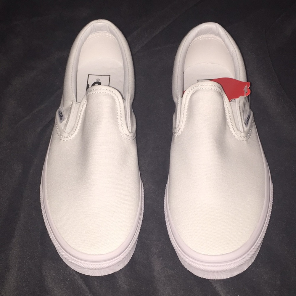 NWT white slip on vans